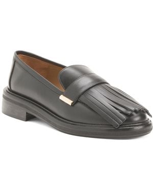 TJ Maxx Leather Carter Kiltie Loafers For Leather - Gray