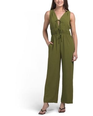 TJ Maxx Bow Jumpsuit For Polyester - Green