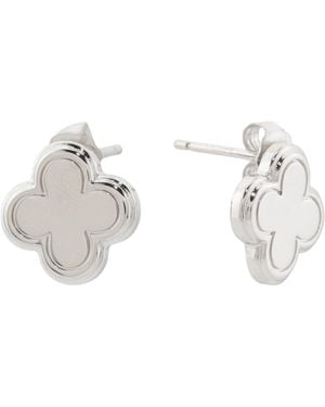 TJ Maxx Sterling Clover Stud Earrings - White