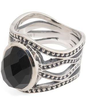 TJ Maxx Sterling Onyx Ring - Gray