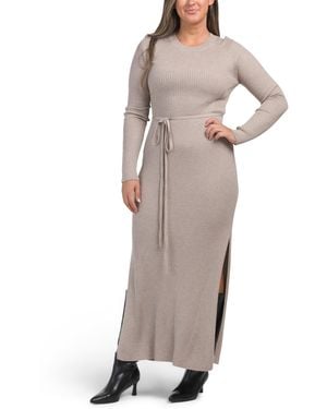 TJ Maxx Georgie Maxi Sweater Dress For Nylon/Polyester/Viscose - Natural