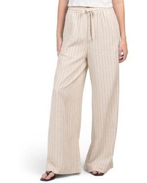 TJ Maxx Drawstring Pants For Linen/Rayon - Natural