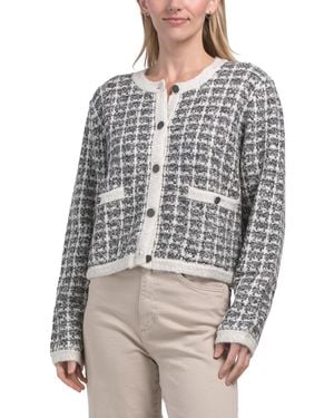 TJ Maxx Lissy Cardigan, Nylon/Cotton/Polyester - Gray