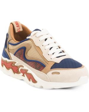 TJ Maxx Leather Flame Sneakers For Leather/Suede - Multicolor