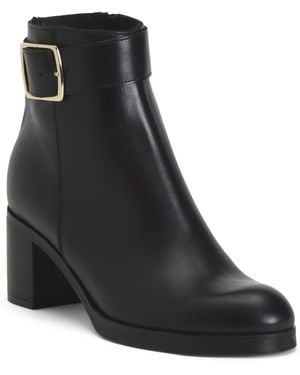 TJ Maxx Leather Chelsea Booties For Leather - Black