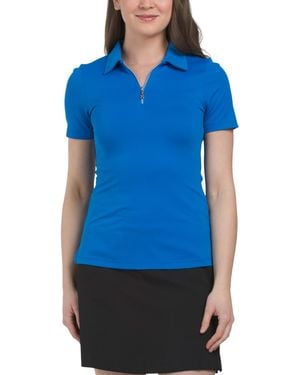TJ Maxx Upf 50 Short Sleeve Golf Polo, Nylon - Blue