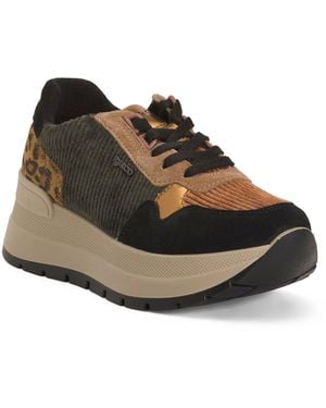 TJ Maxx Suede Animal Print Sneakers For Leather//Suede - Brown