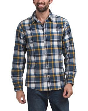 TJ Maxx Long Sleeve Flannel Top For Cotton - Blue
