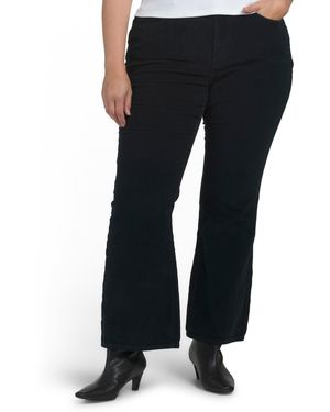 TJ Maxx Plus Bootcut Corduroy Pants For Cotton - Black