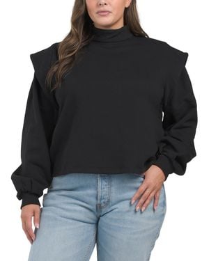 TJ Maxx Top With Necklace For Cotton - Black