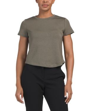 TJ Maxx Shirt Tail Hem T-Shirt For Spandex/Modal/Polyester - Gray