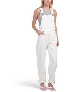 TJ Maxx Canyon Barrel Leg Overalls For Cotton - White