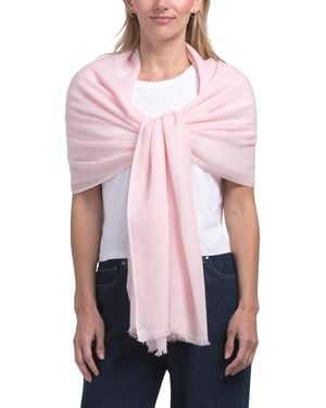 TJ Maxx Cashmere Pashmina Scarf With Eyelash Fringes For - Pink