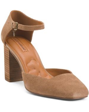 TJ Maxx Suede Karstyn Heeled Pumps For Leather/Suede - Brown