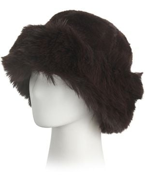 TJ Maxx Faux Fur Bucket Hat For Polyester - Black
