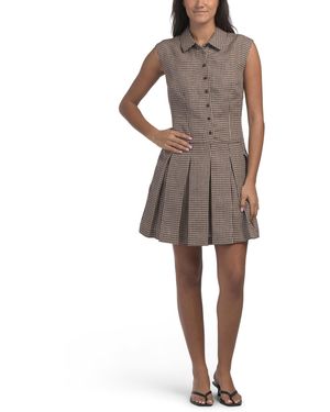 TJ Maxx Linen Valerie Mini Dress For Cotton/Polyester/Linen - Natural