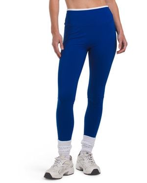 TJ Maxx Contrast Layered Cornelia Frost Leggings, Spandex/Polyester - Blue