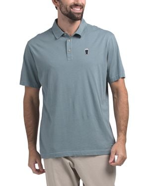 TJ Maxx Short Sleeve Polo For Cotton - Blue