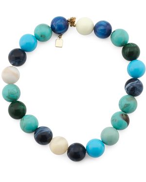 TJ Maxx Multi-Beaded Necklace For - Blue