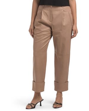 TJ Maxx Leather Pants For Polyester/Leather - Natural