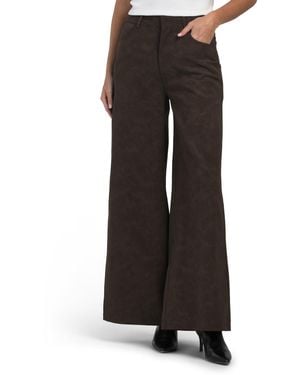 TJ Maxx Pauline Wide Leg Pants For Polyester/Leather - Black