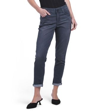 TJ Maxx Petite Ab Solution Ankle Skimmer Jeans For Spandex/Modal/Cotton - Blue