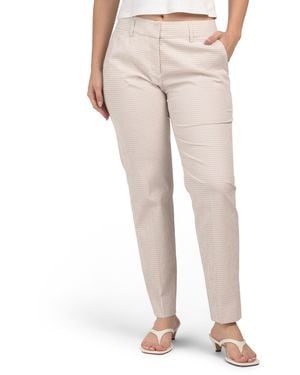 TJ Maxx Gingham Pants For Cotton - Natural