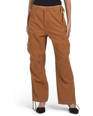 TJ Maxx Baylor Soft Mid Rise Cargo Pants For Cotton - Brown