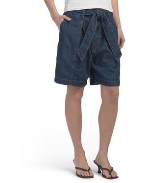 TJ Maxx Harlow Crop Shorts For Cotton - Blue