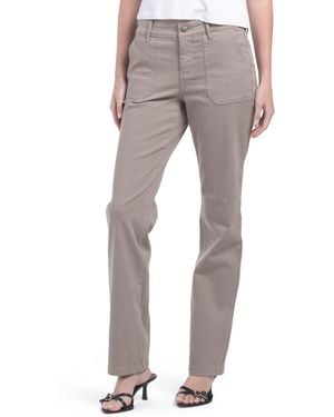 TJ Maxx Marilyn Straight Utility Pockets Jeans For Cotton/Polyester - Gray