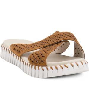 TJ Maxx Tulip Cross Band Sandals For - Brown