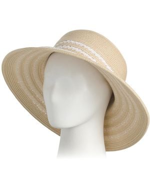 TJ Maxx Paper Straw Braided Bucket Hat For - White