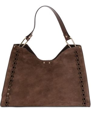 TJ Maxx Suede Square Hobo For Leather//Suede - Brown