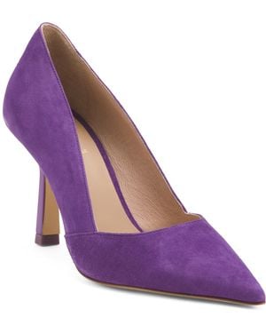 TJ Maxx Suede Pumps For Leather/Suede - Purple