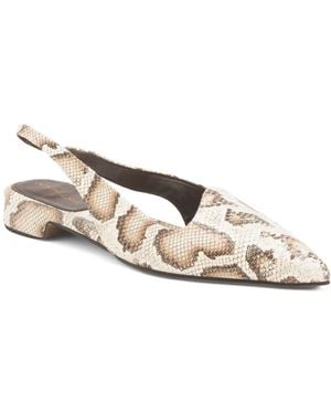 TJ Maxx Leather Slingback Shoes With Wrapped Heels For - Multicolor
