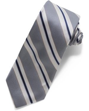 TJ Maxx Wide Striped Tie For Polyester - Gray