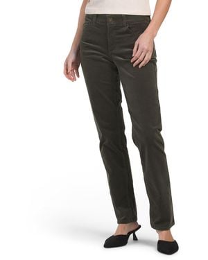TJ Maxx Ab Technology Corduroy 5 Pocket Straight Leg Pants For Spandex/Cotton - Black