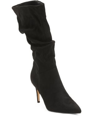 TJ Maxx Porsha Slouch Boots For Suede - Black