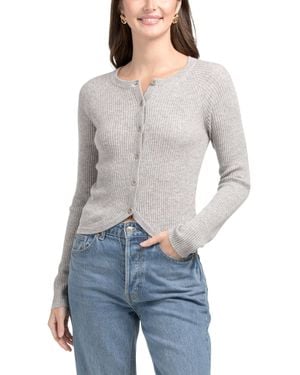TJ Maxx Wool And Cashmere Blend Tulip Hem Cardigan, Wool/Cashmere - Gray