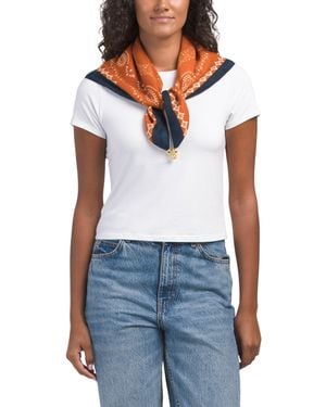 TJ Maxx Square Scarf For Polyester - Blue