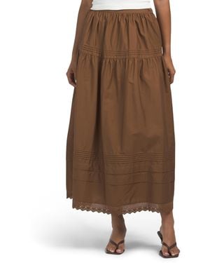 TJ Maxx Cotton Beth Maxi Skirt For - Brown
