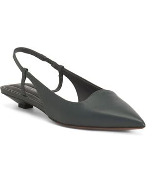 TJ Maxx Leather Palmira Slingback Kitten Heels For - Blue