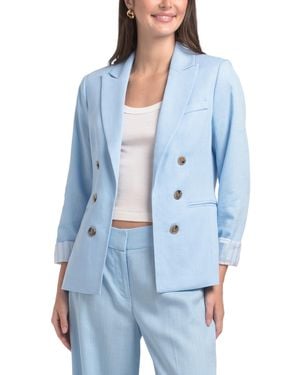 TJ Maxx Linen Blend Blazer For Polyester/Linen/Rayon - Blue