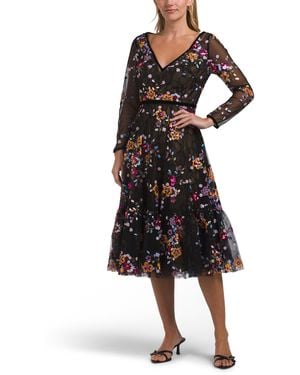 black dress tj maxx Quarter Sleeve Embellished Cocktail For Polyester in brand_HAT