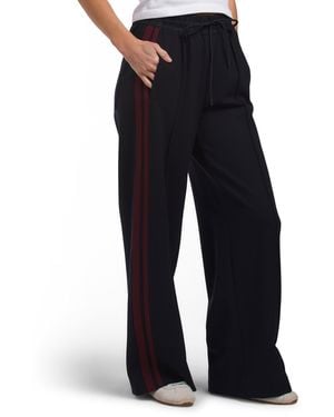 TJ Maxx Pull On Pants With Contrast Side Stripes For Nylon/Spandex/Rayon - Blue
