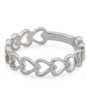 TJ Maxx Sterling Open Heart Ring - Metallic