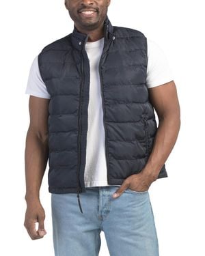 TJ Maxx Quilted Puffer Vest For Polyester - Blue