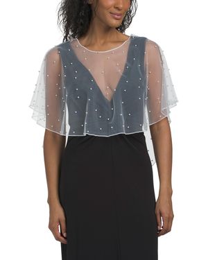 TJ Maxx Evening Capelet For Polyester - Gray