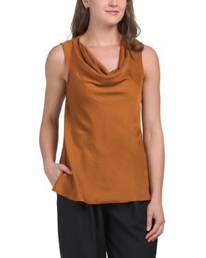TJ Maxx Satin Cowl Neck Blouse For Polyester - Multicolor
