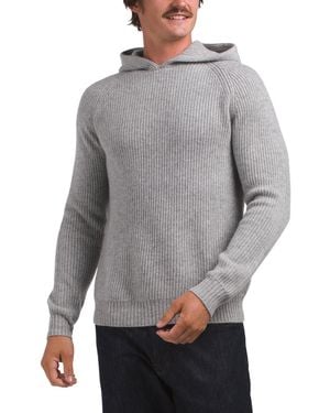 TJ Maxx Cashmere Luxe Fisherman Hoodie For - Gray